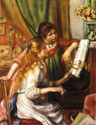 Auguste renoir Young Girls at the Piano China oil painting art